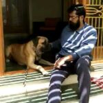R. Sarathkumar Instagram - After a busy schedule in kodaikanal, Hyderabad, Oorcha Gwalior and back to Chennai,getting to be with Thor ,obedient and lovable guy