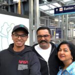 R. Sarathkumar Instagram - On the way to our first world Cup match at Manchester ,excited and thrilled to be in the midst of the live action between IND and WI