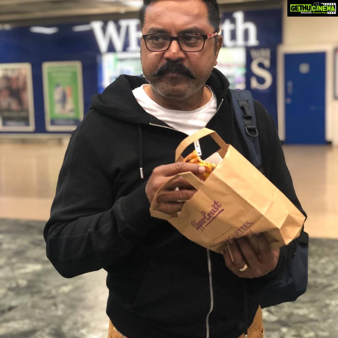 R. Sarathkumar Instagram - On the way to our first world Cup match at Manchester ,excited and thrilled to be in the midst of the live action between IND and WI