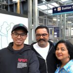 R. Sarathkumar Instagram - On the way to our first world Cup match at Manchester ,excited and thrilled to be in the midst of the live action between IND and WI