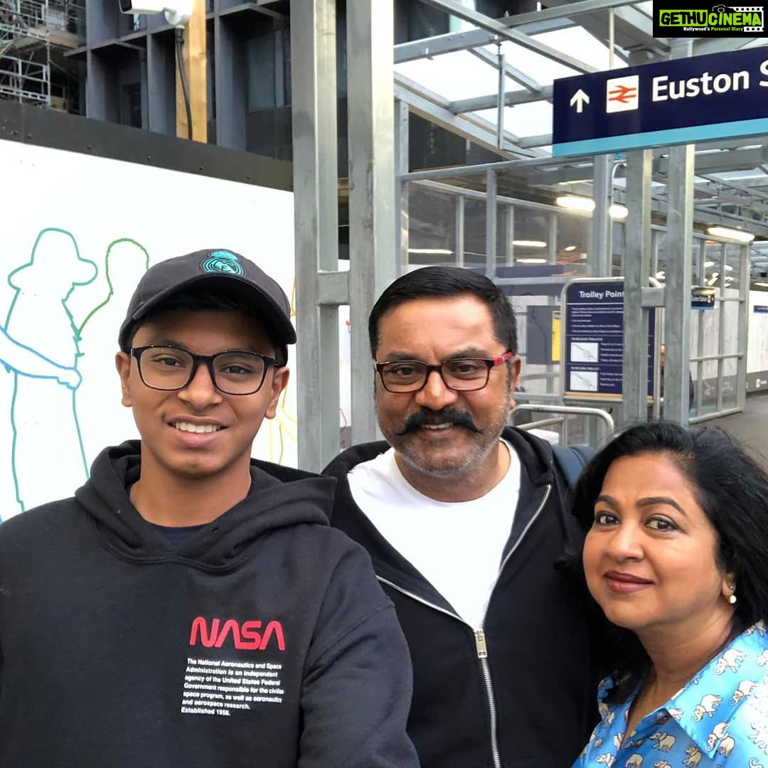 R. Sarathkumar Instagram - On the way to our first world Cup match at Manchester ,excited and thrilled to be in the midst of the live action between IND and WI