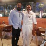 R. Sarathkumar Instagram - It was nostalgic and emotional to meet producer Kunjumohn who produced the blockbuster big canvass movie Sooriyan which catapulted me to stardom at the bangalore airport this evening. We exchanged pleasant memories of the making of the film which had Director Pavithran at the helm along with Director Shankar Dir Venkatesh Dir Balaji Sakthivel cameraman Ashok Kumar .