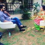 R. Sarathkumar Instagram - Was interviewed by Prema from iDream Media in Hyderabad regarding my upcoming Telugu flick #Nenorakkam