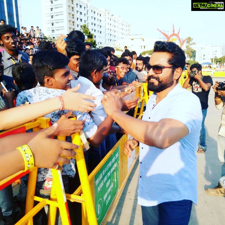 R. Sarathkumar Instagram - I was glad to be at SRM university today to preside over as chief guest for a stunt show sponsored by RedBull. It was mesmerizing to witness Arunas Gibieza Aras who is world renowned stunt rider from Lithuania perform his stunts in campus today. I also interacted with students present there and expressed my views on how youth today could help shape India better.