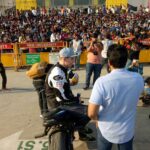 R. Sarathkumar Instagram – I was glad to be at SRM university today to preside over as chief guest for a stunt show sponsored by RedBull.
It was mesmerizing to witness Arunas Gibieza Aras who is world renowned stunt rider from Lithuania  perform his stunts in campus today. I also interacted with students present there and expressed my views on how youth today could help shape India better.