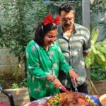 R. Sarathkumar Instagram - Christmas lunch at home with friends and relatives @radikaasarathkumar @poojasarathkumar @rayanemithun @mallikakandasamy