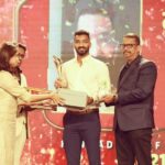 Rachita Ram Instagram - Glimpse of @news18kannada #varshadakannadiga2021 Do watch it today at 6pm @sukeshhegde007 @anchorharishnagaraju @news18kannada
