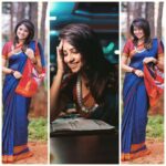 Rachita Ram Instagram - Majabharatha ✨ Styling @tejukranthi Assisted by @shashwatichandrashekar Saree @kridharaga Blouse @kalasthreebytejaswinikranthi Jewellery @bcos_its_silver Hair by @paramesh_kammari Makeup by @mohanrao931 Photography by @rock_phanni_