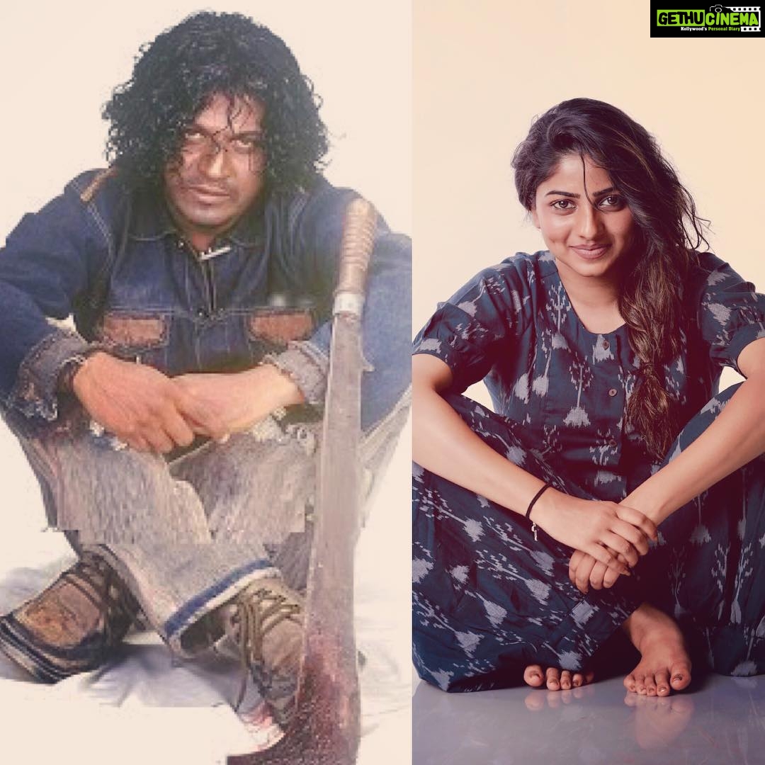 Rachita Ram Instagram - Posing the Jogi style..😃#jusatry #thefemaleversion😉ofcourse I can’t match the century⭐️SHIVANNA.. #thepersonwhomeireallyadmirealot 🙂#dedicatedtoall#kannadigas#kannadachitraabhimanigalu✌🏻🙂