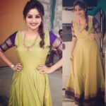 Rachita Ram Instagram - On d sets of #comedytalkies Styling @tejaswinikranthistylefiles Wearing @kalasthreebytejaswinikranthi Jewellry @bcos_its_silver Makeup @mohanrao931 Hairstyle @raghu_nagaraju_n