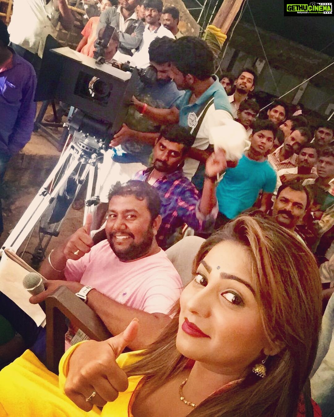 Rachita Ram Instagram - #2am #nightshoot#fromtheset#bharjari#belgaum