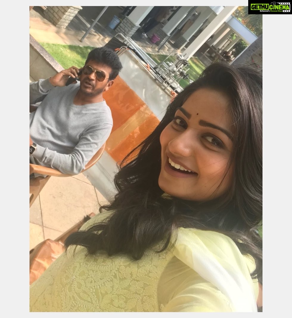Rachita Ram Instagram - Happy birthday to you shivanna!🤗 @nimmashivarajkumar