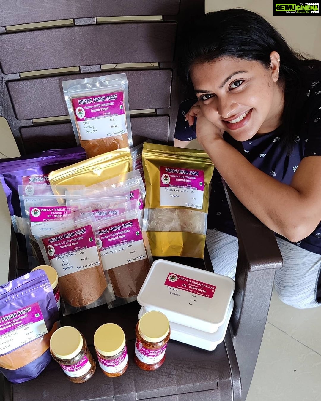 Rachitha Mahalakshmi Instagram - Just a small support for this lady out there working hard 👏 @priyasfreshfeast27 😇👈👈👈👈 Our tiny support Matters a lot to them..... : Home made organic all varities ❤️❤️❤️❤️ : Do check @priyasfreshfeast27 nd do support : #supportwomenentrepreneurs🙋🏼💪🏻