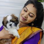 Rachitha Mahalakshmi Instagram - It's wen you r brutally broken but still have d courage to be gentle to other living beings, Than you r a badass 😏😏😏 with a heart of an angel.... 😇😇😇😇😇😇😇 Cute little pup which made my day 🐶🐶🐶🐶🐾🐾🐾🐾🐾🐾