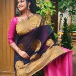 Rachitha Mahalakshmi Instagram - Love for black 🖤🖤🖤🖤🖤🖤😍😍😍😍😍😍 Saree love @glamtique.in 👈👈👈👈 : #supportwomenentrepreneurs🙋🏼💪🏻