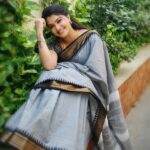 Rachitha Mahalakshmi Instagram - *silence isn't empty,it's full of answers*..... 😇😇😇 : Saree love @useeshopapp 😍😍😍😍😍😍 : Customised blouse @rasidhadesigner 🥰 : #supportwomenentrepreneurs🙋🏼💪🏻