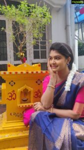 Rachitha Mahalakshmi Instagram - Be happy.... Be urself...... 😇😇😇😇😇😇😇 Happy morning 😇 Saree love @glamtique.in 😍😍😍😍😍