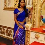Rachitha Mahalakshmi Instagram - I do believe in luck..... and also I find the harder I work, the more I have of it..... 💪😇😇😇 Let's work hard to get more of it.... 😇😇😇😇😇😇 Few more Clicks from d sets of #Ranganayaka movie..... 😇😇😇😇 : Lovely outfit designed by @anjaliraj6869 ❤️❤️❤️❤️