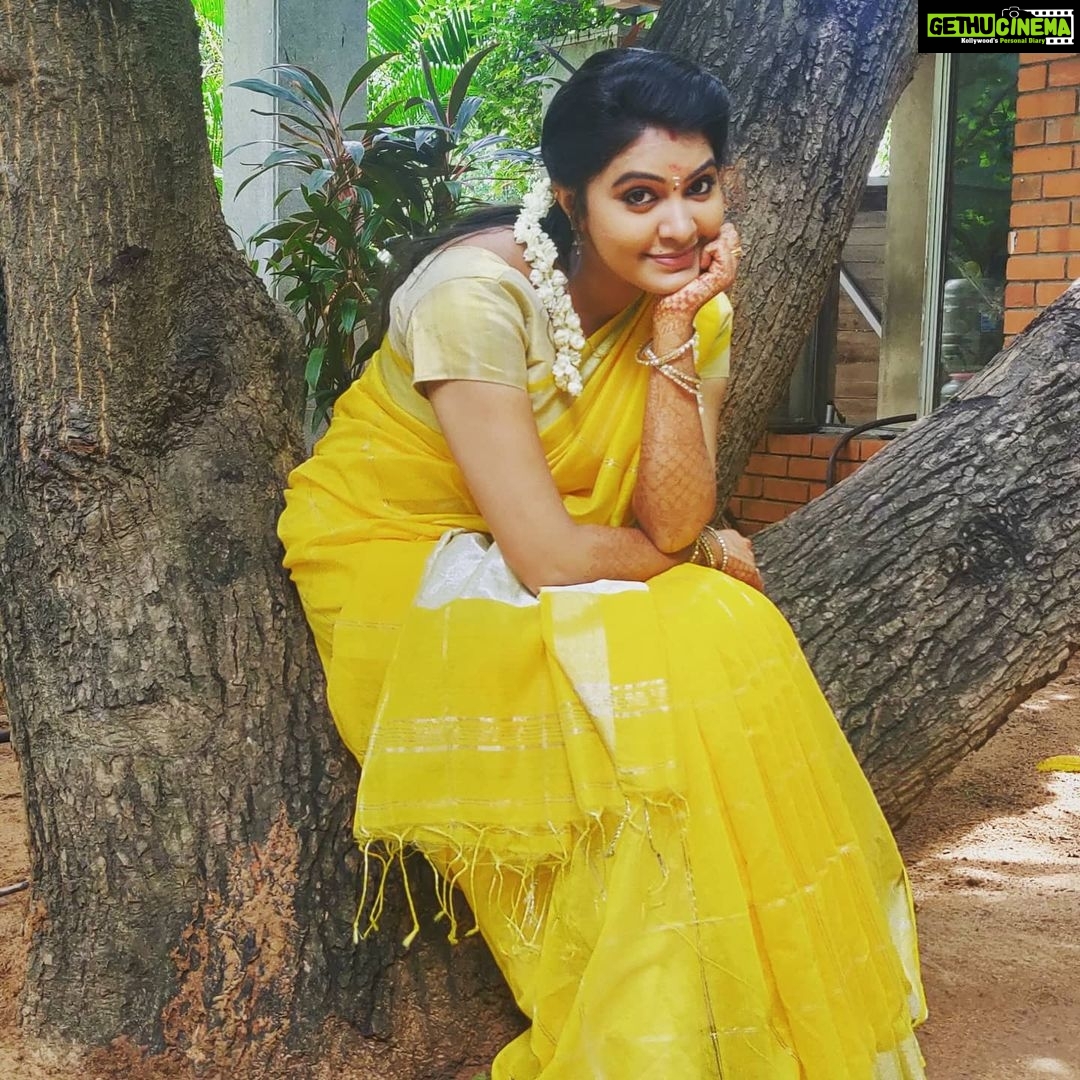 Rachitha Mahalakshmi Instagram - MAHA'S one nd only new friend 🐈 in her pugandha veedhu..... 😇😇😇 NINI 2.O Yenna tha nadakum nu parungae.... 🤷🏻♀️ Saree love @dhakksha_womens_clothing 🥰🥰🥰