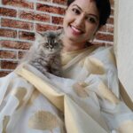 Rachitha Mahalakshmi Instagram - Wen photobombing became a photoshoot....... 🤭😉 With my baby doll @siberian_whiskeygrey : Happy mornings.... 😇😇😇😇
