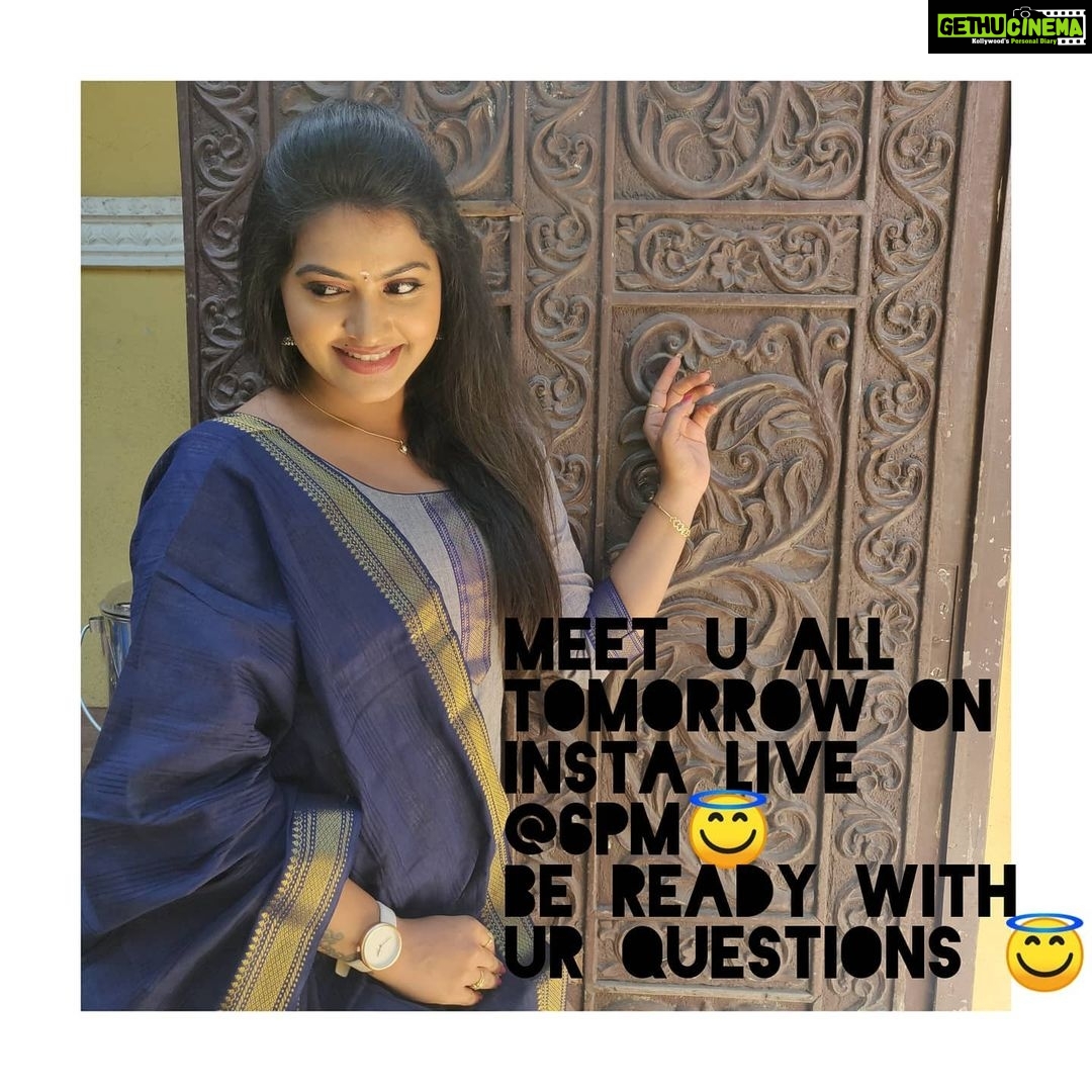 Rachitha Mahalakshmi Instagram - Well b ready with ur questions makkalae... Meet u all tomorrow at @6pm insta live π πππππππ U guys can even post ur questions bellow in d comments il choose few and will answer them in live tomorrow.... π
