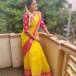 Rachitha Mahalakshmi Instagram - Love this combo always 💛♥️ Dressing up homely is one thing which never makes me tired 🥰🥰🥰🥰🥰 😇😇😇😇😇😇 Jyothi 🥰🥰🥰 Saree love @d_blossoms_saree _saree Jewelry @karra_de 😇 Earrings @tsquarecollection.in 😇 Last getup of Jothi 🤞🤞🤞🤞🤞🤞🤞🤞 #supportwomenentrepreneurs🙋🏼💪🏻 #supportsmallbusiness