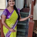 Rachitha Mahalakshmi Instagram - 🌟 Always have ur self respect stronger than ur feelings. 🌟 : #sareelove @dearunique_1 💚💜💚💜💚💜 : #supportwomenentrepreneurs🙋🏼💪🏻