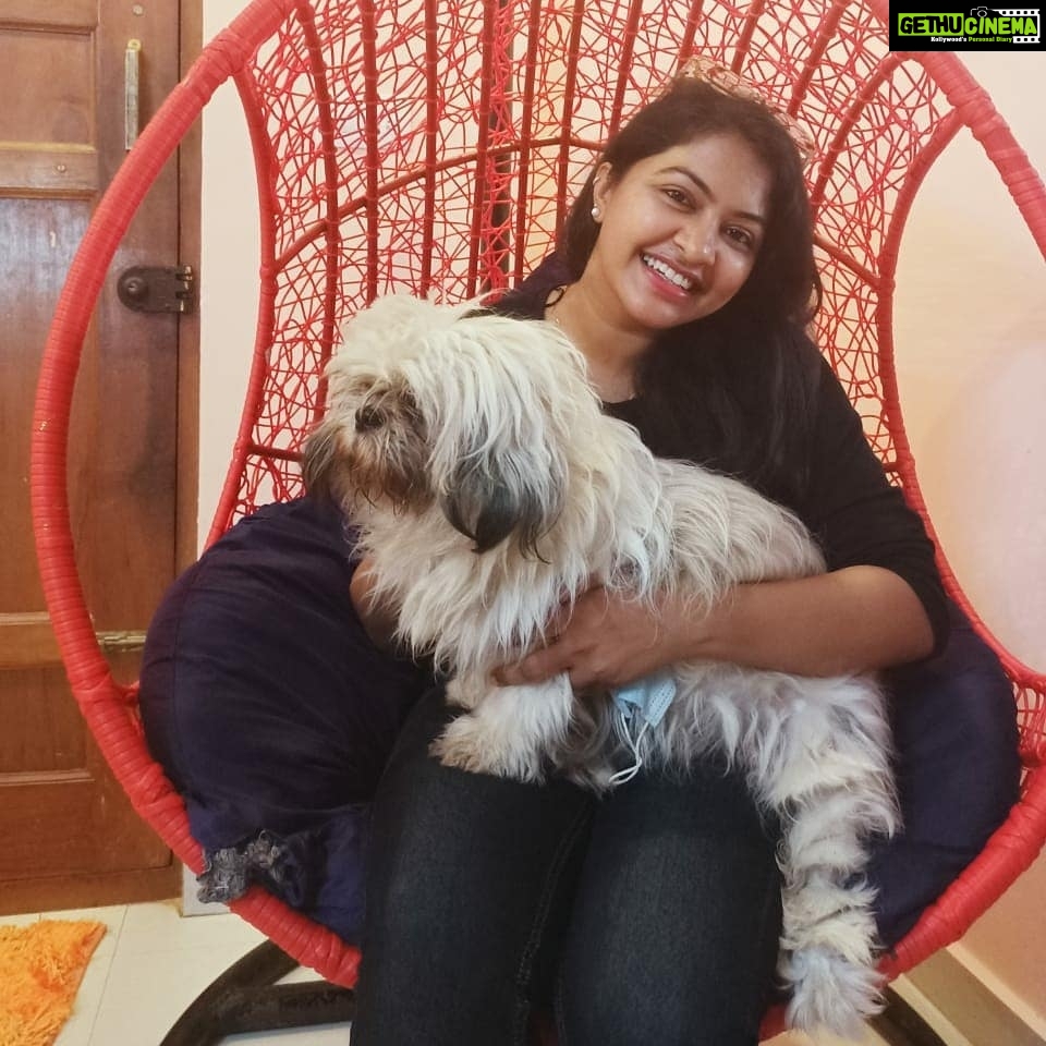 Rachitha Mahalakshmi Instagram - Namba vettu 🐕kutti ya irrunda yennae , pakkatha vettu 🐕kutti ya irrunda yenna.... 🤷🏻♀️ Namba koodae konjum friend agi namba yaedukara photo ku anda 🐕kutti pose kudutha namaku adhu podumae...... 😜🥰🥰🥰🥰🥰🥰🥰 #petlover #pawlove