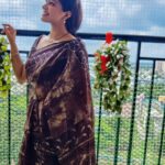 Rachitha Mahalakshmi Instagram – Starting d day with a smile ☺️
:
#sareelove @lfab_creations 🥰🥰🥰
:
#supportwomenentrepreneurs🙋🏼💪🏻