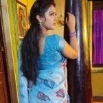 Rachitha Mahalakshmi Instagram – 🌟Everyone can make u smile… But not everyone can make u happy…..🌟 
😇😇😇😇😇🙏🙏🙏🙏
:
Maha evenings…. 
:
#Sareelove @dearunique_1 💙💗❤️🧡🤎
:
#supportwomenentrepreneurs🙋🏼💪🏻