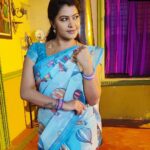 Rachitha Mahalakshmi Instagram – 🌟Everyone can make u smile… But not everyone can make u happy…..🌟 
😇😇😇😇😇🙏🙏🙏🙏
:
Maha evenings…. 
:
#Sareelove @dearunique_1 💙💗❤️🧡🤎
:
#supportwomenentrepreneurs🙋🏼💪🏻