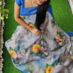 Rachitha Mahalakshmi Instagram - Welcoming Floral collections 🌷🌸🌹🌺🌼🌼🌸🌺🏵️🌷🌸🌹🌻🌹🌺🌸🌷🌼🌻🌹🌸🌷 with my 🐱🐾🐾 @siberian_whiskeygrey : #sareelove @dearunique_1 😇😇😇 : #supportwomenentrepreneurs🙋🏼💪🏻