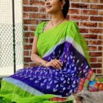 Rachitha Mahalakshmi Instagram - 🌟What we do today is what matters the most 🌟 Pleasant mornings 😇 : #sareelove @yaalaboutique : Customized blouse @as_ladies_stitch 😇😇😇😇😇