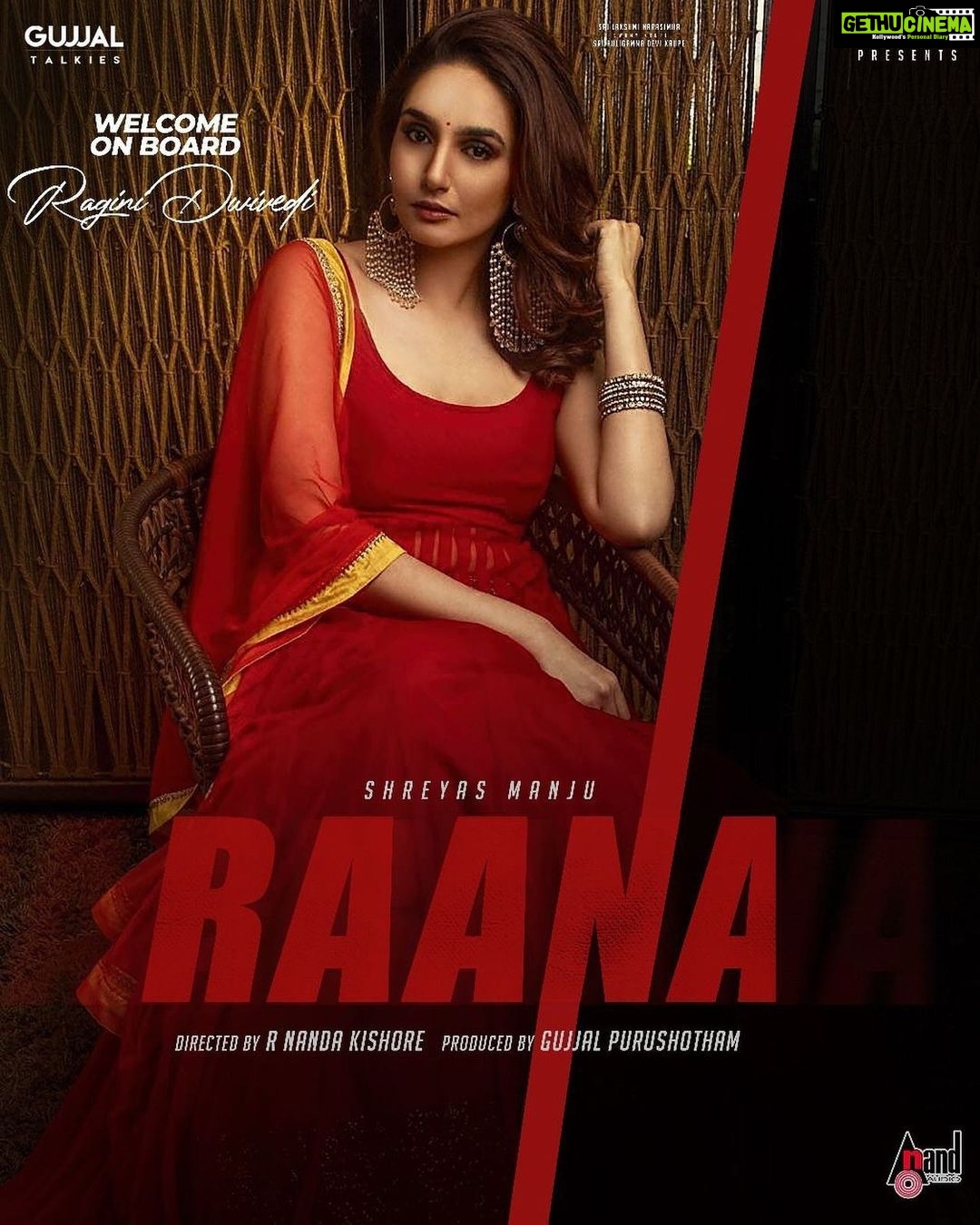 Ragini Dwivedi Instagram - COLOUR RED WITH RAANA ❤️ Day 6 Navratri RED : The colour of fearlessness and beauty With this amazing feel I announce my association with #RAANA .. so happy and blessed to be back with yet another amazing appearance to entertain you all once again .. the super hit combination of me and @imran_sardhariya is back So excited to work with my favourite @officialnandakishore we will rock Always proud of @shreyaskmanju5 let’s kill it together and @kmanjucinemas @gujjalpurushothma thank you for making me a part of such an amazing film … and my first collaboration with @chandanshettyofficial as well :) the whole team awaits to show you yet another fantastic trend soon Stay tuned ❤️ #RAANA #movie #sandalwood #south #karnataka #love #positivevibes #raginidwivedi #somegoodnews #staytuned #letsrock #actor #performer # Bangalore, India