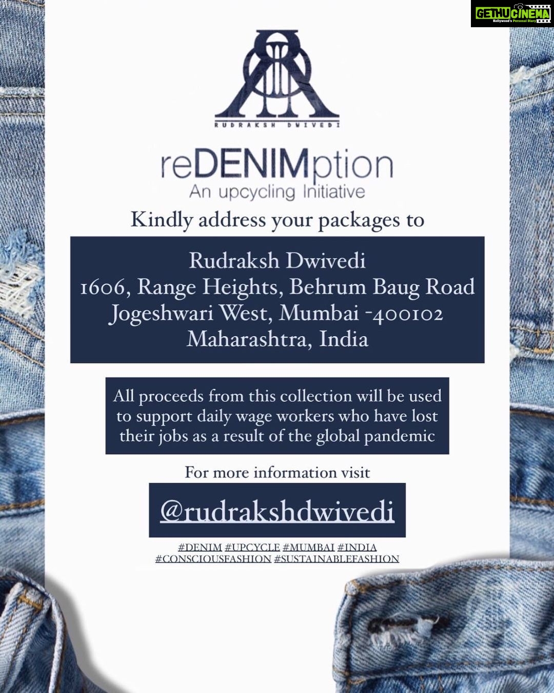 Ragini Dwivedi Instagram - HELP EACH OTHER ❤️💓 Let’s all come together and make a change be the change and be a part of something that will make a difference DETAILS @rudrakshdwivedi #sustainablefashion #reinvention #love #pride #supportsmallbusiness #social