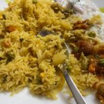 Ragini Dwivedi Instagram - Festivals are all about food and love we did both cooked for my whole family and this recipe is my own recipe... #RDKITCHEN always focuses on bringing to you amazing meals made simple so here we go to celebrate #SoyPaneerBiryani from #rdkitchen Step one : marinade ur vegetables the highlight Being Soy and paneer with biryani powder turmeric red chilli powder all 2tbs in curd 2cups mix well with ginger garlic paste 2tbs and salt Step two : two medium size onions to golden in ghee 2tbs and ginger garlic paste 1tbs add cinnamon pepper star anise bay leaf all for flavour mix well Step three : add marinade vegetables make a bed evenly then add Rice 2glasses make a bed again add coriander and ghee 1tbs add water above 3.5 glasses and close lid After two whistles open and eat 👻 Celebrate this festival with ur close ones safe and indoors #safetyfirst #rdkitchen #homecooking #festivalseason #festivalcooking #simplehomestyle #cookforfamily