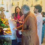 Ragini Dwivedi Instagram - POOJA AND ARTHI FROM HOME ❤️🤗 This is our very own #DrishtiGanesha at home who protects us and strengthens the family ... celebration at home with family is can never be compared or expressed these small little things make so much of a difference in our lives culture growth 🙏 May you have a fantabulous festival and celebrate love Video shot by @syedimran2524 #blessed #familyiseverything #prayerchangesthings #prayfortheworld #prayforpeace #ganeshutsav Home Sweet Home
