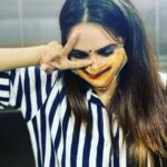 Ragini Dwivedi Instagram - Just to cheer you all up 👻👸 keep the faith and strength....keep going Ps: couldn’t help laughing and sharing this mask picture people and their imagination is next level with masks Also I have a feeling moustache suits me 😂😂😂 #staystrong #positivevibes #justforlaughs #helpeachother #smile #poser #photooftheday #maskon Bangalore, India