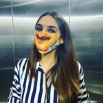 Ragini Dwivedi Instagram - Just to cheer you all up 👻👸 keep the faith and strength....keep going Ps: couldn’t help laughing and sharing this mask picture people and their imagination is next level with masks Also I have a feeling moustache suits me 😂😂😂 #staystrong #positivevibes #justforlaughs #helpeachother #smile #poser #photooftheday #maskon Bangalore, India