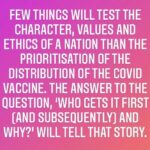 Rahul Bose Instagram - Had posted this exactly six months ago. Now, on the threshold of the drive to vaccinate all, it bears repeating. Fingers crossed.