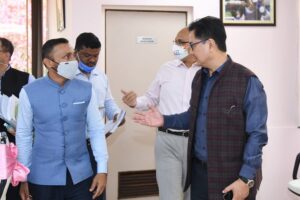 Rahul Bose Instagram - Thank you to the Honourable Minister for Youth Affairs and Sports @kiren.rijiju , DG - SAI Mr Sandip Pradhan , Jt Secy MYAS Mr Longjam and the rest of the team for a vibrant and interactive discussion on the future of Indian Rugby both at the high performance level as well as the grassroots. Thank you CEO @rugbyindia Nasser Hussain and team for a fine presentation! @media.iccsai @yasministryindia 
@officialkheloindia