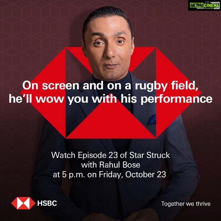 Rahul Bose Instagram - Just like a good film, a good conversation can take you places. I’m glad to be the guest on the latest webisode of HSBC India’s Star Struck. See you all this Friday (October 23) at 5pm!
