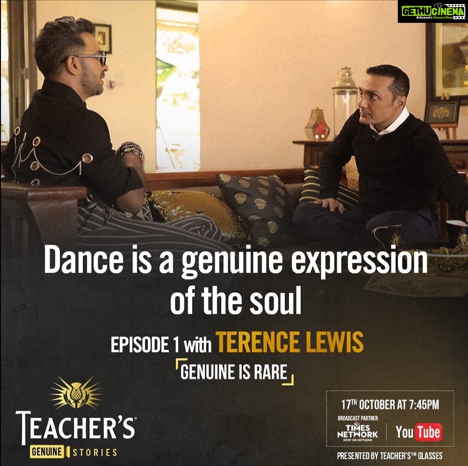 Rahul Bose Instagram - Our first guest on Teacher’s Genuine Stories is a dance entrepreneur, a choreographer and everybody’s favourite reality show judge, Terence Lewis - his is a story which is a genuine eye opener. Watch me in conversation with @terence_here as he talks about his art, his journey, and the miles he’s covered, only on #TeachersGenuineStories tonight 7:45 PM on @timesnow, also streaming on ‘Teacher’s Genuine is Rare’ channel on YouTube. #GenuineIsRare @teachers.in