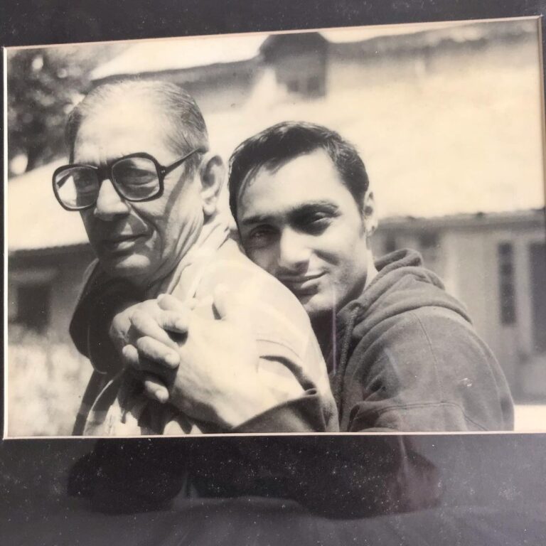 Rahul Bose Instagram - I was 8. He would take the morning off work and we’d go to watch test cricket at Wankhede. We used to enter from Marine Drive near Zaver Mahal. Park the car across the road and queue up to get into the stadium. The rule was simple : I had to always hold his index finger during the walk in. It used to be crowded but never suffocating. He had prepared my lunch box, water bottle and given me a cap for when the sun hit the west stand in the evening. My steps would quicken when I’d hear a roar from the crowds inside. The finger would restrain my speed. Up the stairs, into daylight and the thrill, the splendour of cricket bathed in sunshine with 20,000 people watching. It was only when we’d reached our seats that I was allowed to release the finger. I can never forget the sense of safety that finger gave me. It was as if once I held it I was cloaked in inter galactic protective armour. That’s the wonder of being the right kind of father. It makes your son Superman. This image was taken 22 years after those test match days. 22 years after a boy had experienced boundless love and kindness. Thank you, Baba. You were everything a little boy could ever want in a dad. Happy birthday. #RupenBose (1930-2007)