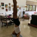 Rahul Bose Instagram - First attempt at a (proper) headstand after 38 years- earlier did it the gymnast’s way during school gymnastics. Been learning yoga for the last four weeks and my teacher (my amazing sister, Anu Bose) thought I could try this today. I know it is nowhere near perfect, but in these topsy turvy times, it’s good to look at things the wrong way up. Thank you, Didi. (NOTE : THIS IS NOT MY HOUSE!) #sisterpower #halfmyheart #putyourheaddownandgetworking