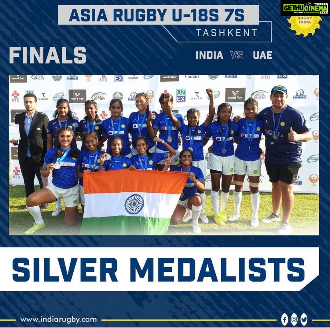 Rahul Bose Instagram - Brilliant, brilliant day for @rugbyindia ! Congratulations to our U18 Girls Indian 7s Rugby team! They lost narrowly in the final of the Regional Asian 7s Championships, 21-17, to UAE. For those new to rugby, that means 3 tries each to both teams. UAE converted all their tries. Congratulations #UAERugby ! Next time, we go for gold! πͺπΎππΎ