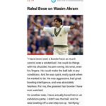 Rahul Bose Instagram - The team @espnindia asked me who my favourite Pakistani cricketer is. For me it is, hands down, #WasimAkram . The finest fast bowler I have ever seen. Every ball was a lesson in pace bowling. 👏🏾👏🏾
