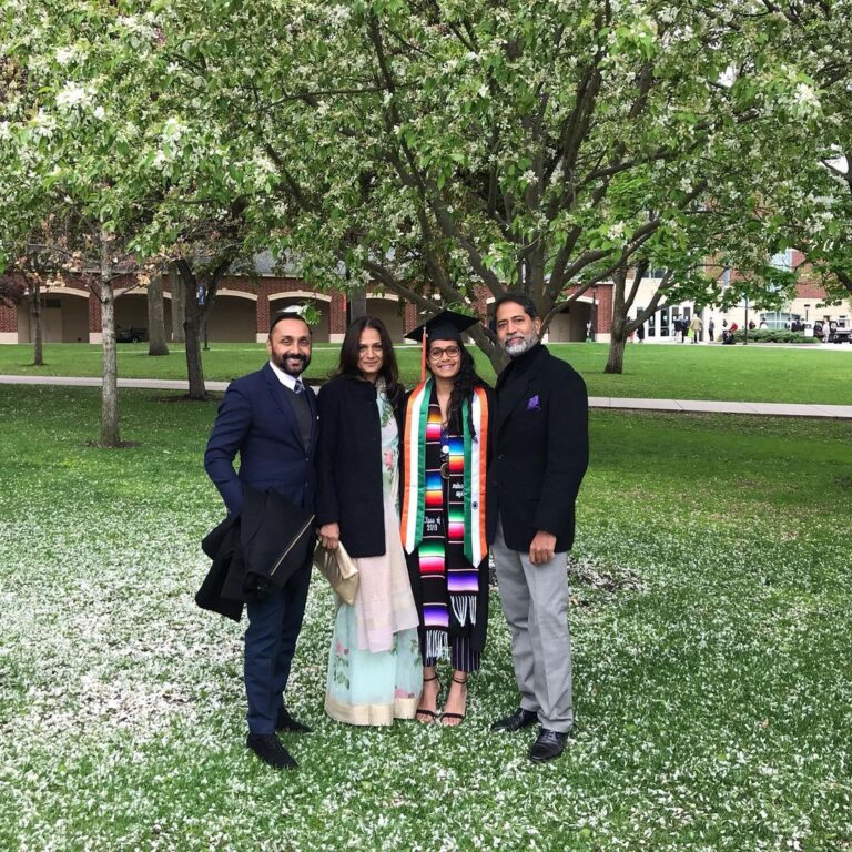 Rahul Bose Instagram - What a phenomenal 4 years, Alya Ansari. It was incredible being @macalestercollege and hearing your professors speak about you. 👏🏾💪🏾🙏🏾 @anuboseansari and @tariqansari6239 , you should be fully proud. * Bachelor of Arts Macalester College Class of 2019 * Summa cum Laude Media and Cultural Studies + Minor in Linguistics + Concentration in Critical Theory * Successfully defended Honours thesis entitled ‘Discursive Disruptions: Hybridity as historiographic method’ * Inducted into Phi Beta Kappa (top national honour society for science and liberal arts) * Media and Cultural Studies prize for Academic Excellence *Outstanding Senior - Department of Multicultural Life * Member of the Macalester Varsity track team #embarassinglyprouduncle #GraduationDay @alyaimsorry