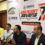 Rahul Bose Instagram - At the press conference today for the #AsianRugby7sGirlsU18 in #Bhubaneshwar with #VishalDev (Secy Sports- Govt of Odisha) and #NasserHussain (former India Rugby Captain). Answering the question : Is rugby a craze in India. The short answer : Obviously not. Can it be? Of course! @sports_odisha @rugbyindia