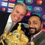 Rahul Bose Instagram - With CEO @worldrugby @brett_gosper with the beautiful #RugbyWorldCup #WebEllisCup A cup that’s been held aloft by the greatest legends of the game. A privilege for India to be one of only 18 countries chosen for the #TrophyTour It now moves to #Bombay. See you there, Brett! #Delhi @rugbyindia